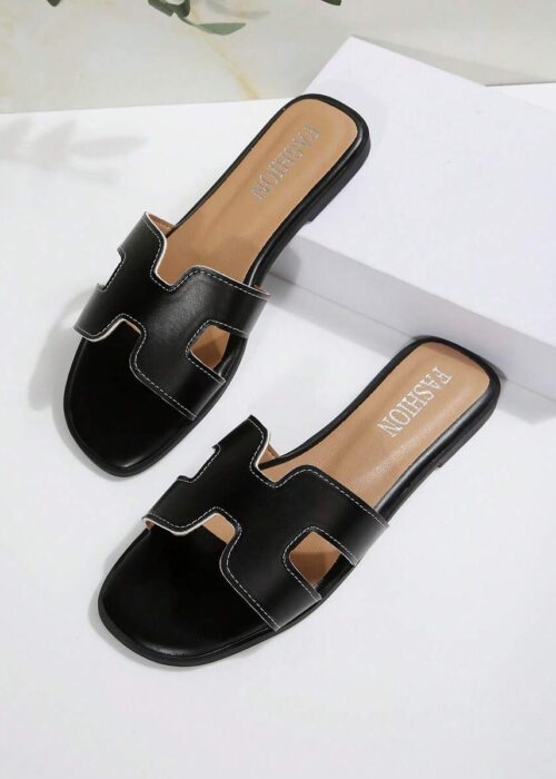 New Women's Fashion Elegant Hollow-Out PU Leather Beach Sandals,Spring Summer Outfits